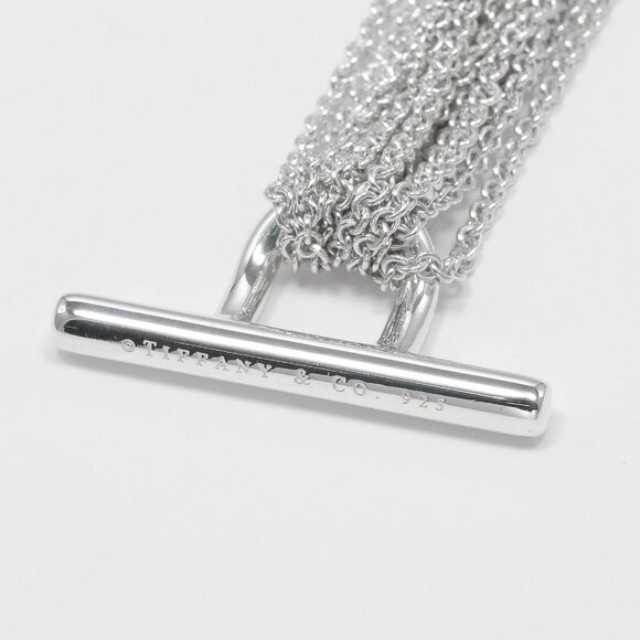 TIFFANY&Co. Open Heart Toggle Bracelet Wrist Size6.6" Silver925 33.9g Women - Picture 6 of 9